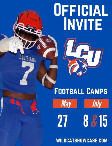 Jack_Roberts31's tweet photo. Blessed to receive a official camp invite from LCU 💙🧡 thank you @CoachTXHop @RecruitMHS https://t.co/G9YXbcRIDQ