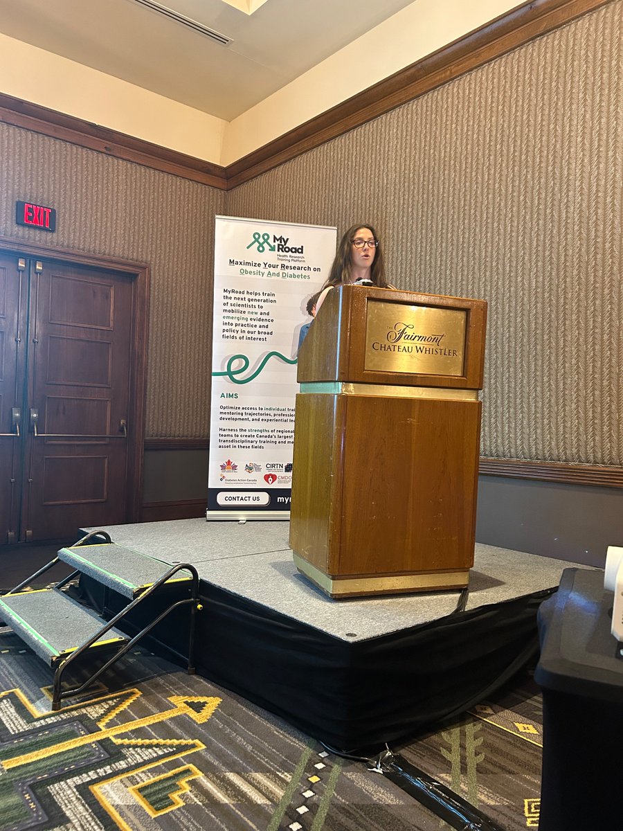 TaniyaNagpal11's tweet photo. Super proud of Hailey Harkins presenting her undergraduate research at #COS23! Hailey assessed relationships between measures of gestational weight gain and weight stigma. She did this research @BrockUniversity and is a recent graduate! @ObesityCan https://t.co/bYBEKgjkUp