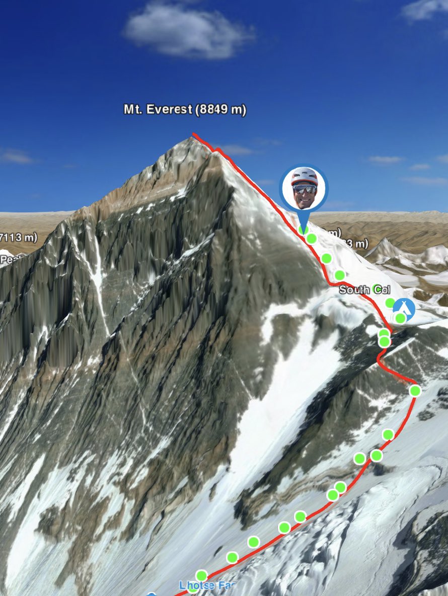 @KentonCool Summit push is ON!! 🏔️⛏️ 

#Everest #everest2023 @realitymaps