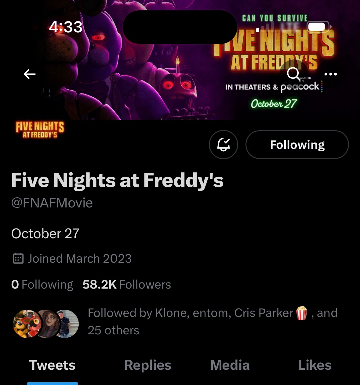 Five Nights at Freddy's on X: #FiveNightsAtFreddys is…   / X