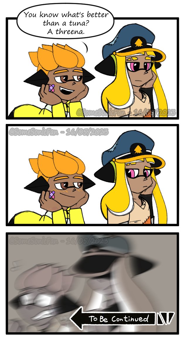 Goofy ahh comic prompt from an agent 4 server I'm in (also my first ever digital comic dshhghsdg)
Please check the alt! 🦑🧡🦑💛

[#splatoonoc #splatoonagent #Splatoon2 #Splatoon3 #splatoonart #agent4 #captain3 #Agent3 #agent12 (ig?) #4SplatOC]