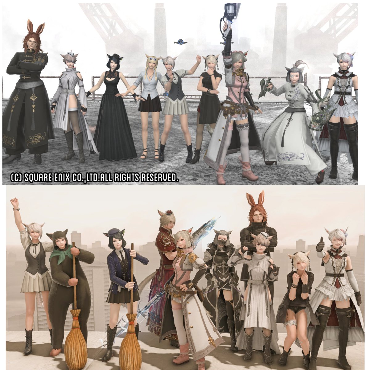 kazu12FF14's tweet photo. 昨日

CWLS
#Miqoshell のみんなと
ニーアツアーしてきた✨

サブのAlesくんで
装備欲しかったので
サブで参加させてもらった✨

塔の♂タンク胴も
シュッとしててカッコイイ！

クリア後
フォロワーさんも偶然居て
一緒にSS撮った| ‹:)✨

#FF14 https://t.co/FwnaieWXm0