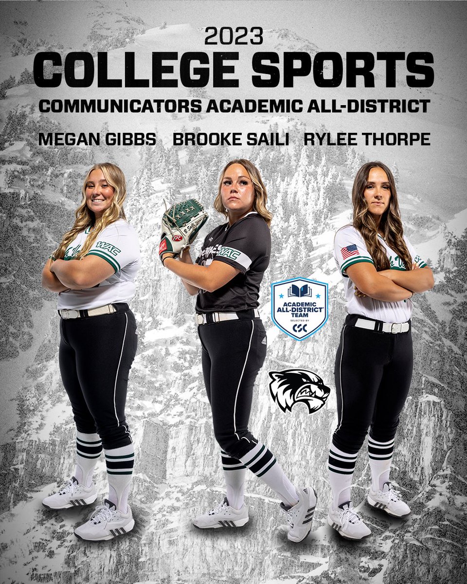 UVUSoftball's tweet photo. Congratulations to our very own Megan Gibbs, Brooke Saili, and Rylee Thorpe on being named to the @CollSportsComm Academic All-District team!!! 🤩🏆

#GoUVU #UVUsb https://t.co/IXzD9W0N06