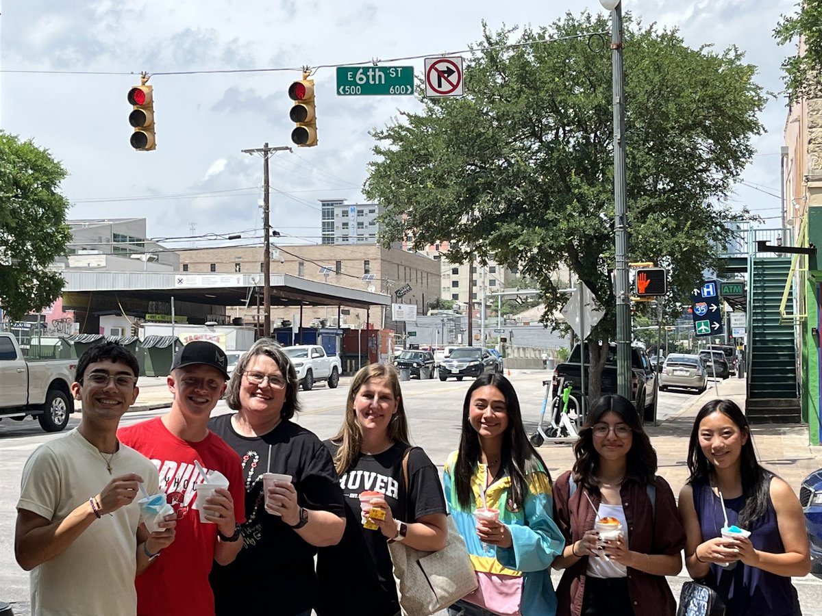 klsdavis's tweet photo. Study break with an escape room victory and snow cones on 6th street today! #nerdstuff https://t.co/gEwndgkq7r