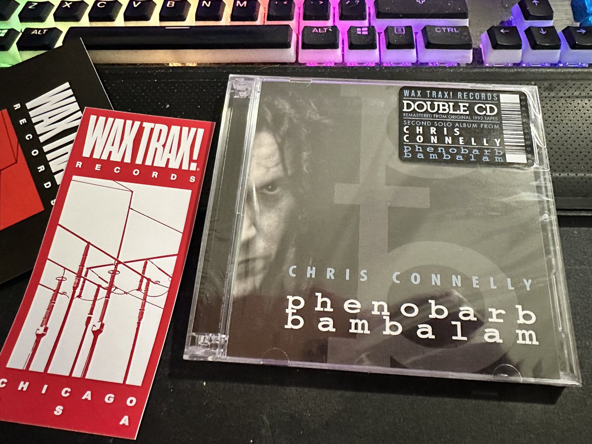 Most people probably aren't interested in this, but I thought I'd post it anyway. I've been an Industrial/EBM/EDM music fan for decades and I'm unreasonably excited to get @Connelly_Chris' latest release. #industrial @waxtraxchicago