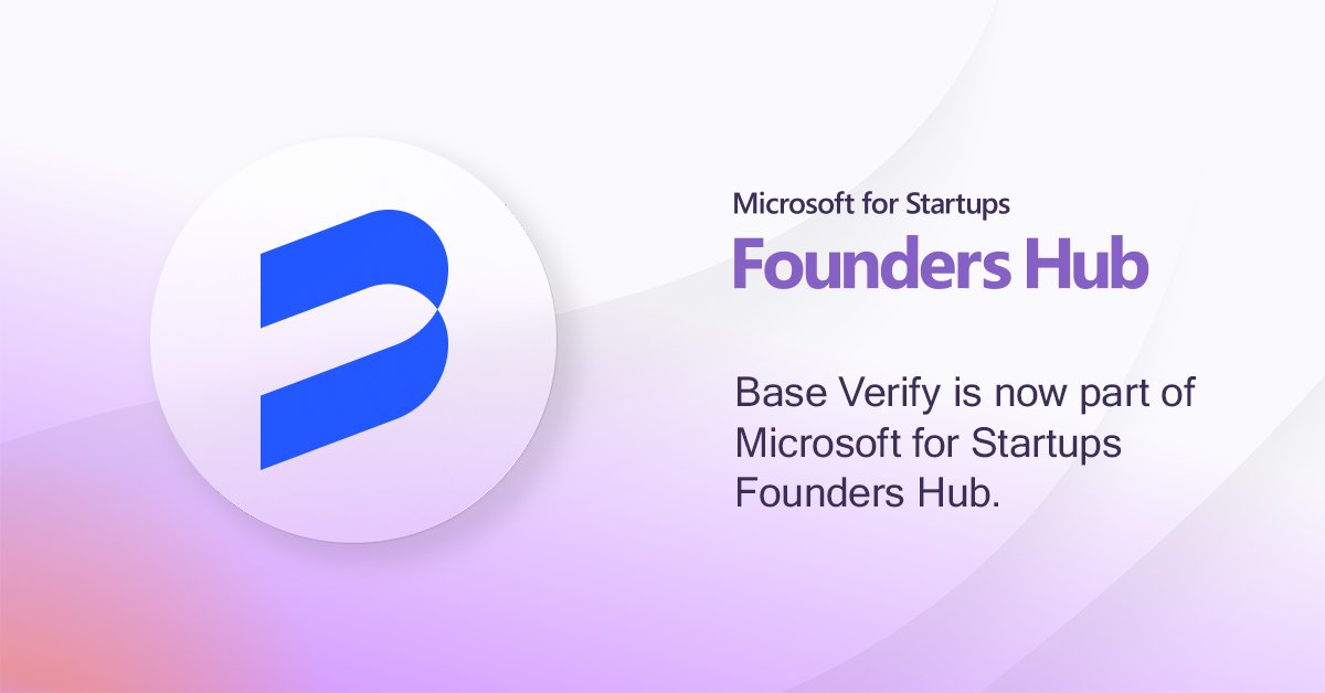 jks_jaz's tweet photo. Big news! 🎉 #BaseVerify is now part of Microsoft for Startups Founders Hub!
Excited to amplify our user verification services with this partnership.
Check us out at https://t.co/nbQHlTFtYj
Thanks for your support! Onward! 🚀 #MicrosoftStartups #Growth https://t.co/TgTiBnHgd3