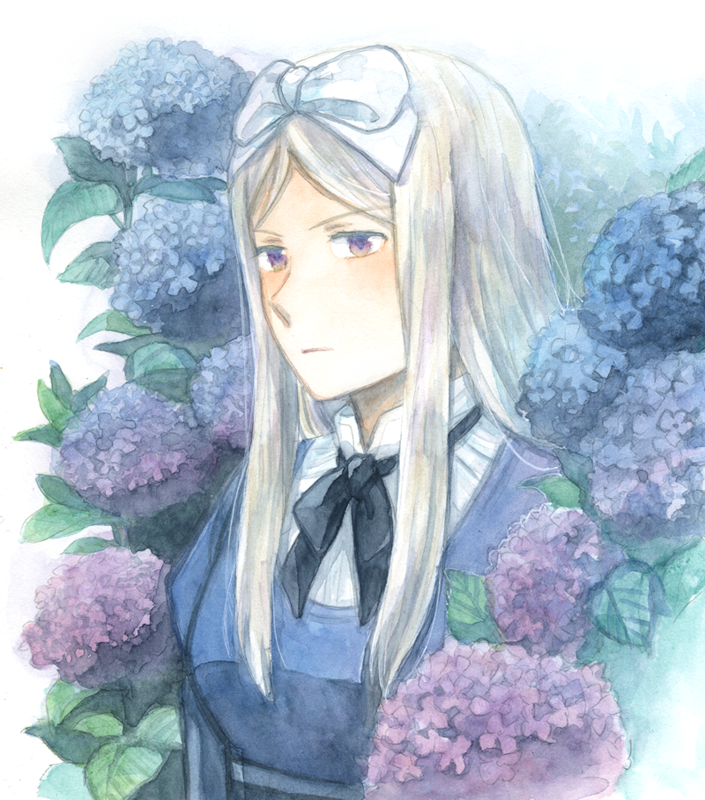 「#あなたの紫陽花見せてください タグ回ってきたので懐かしいのを～!ベラちゃん」|たゆ（ソラノ）のイラスト