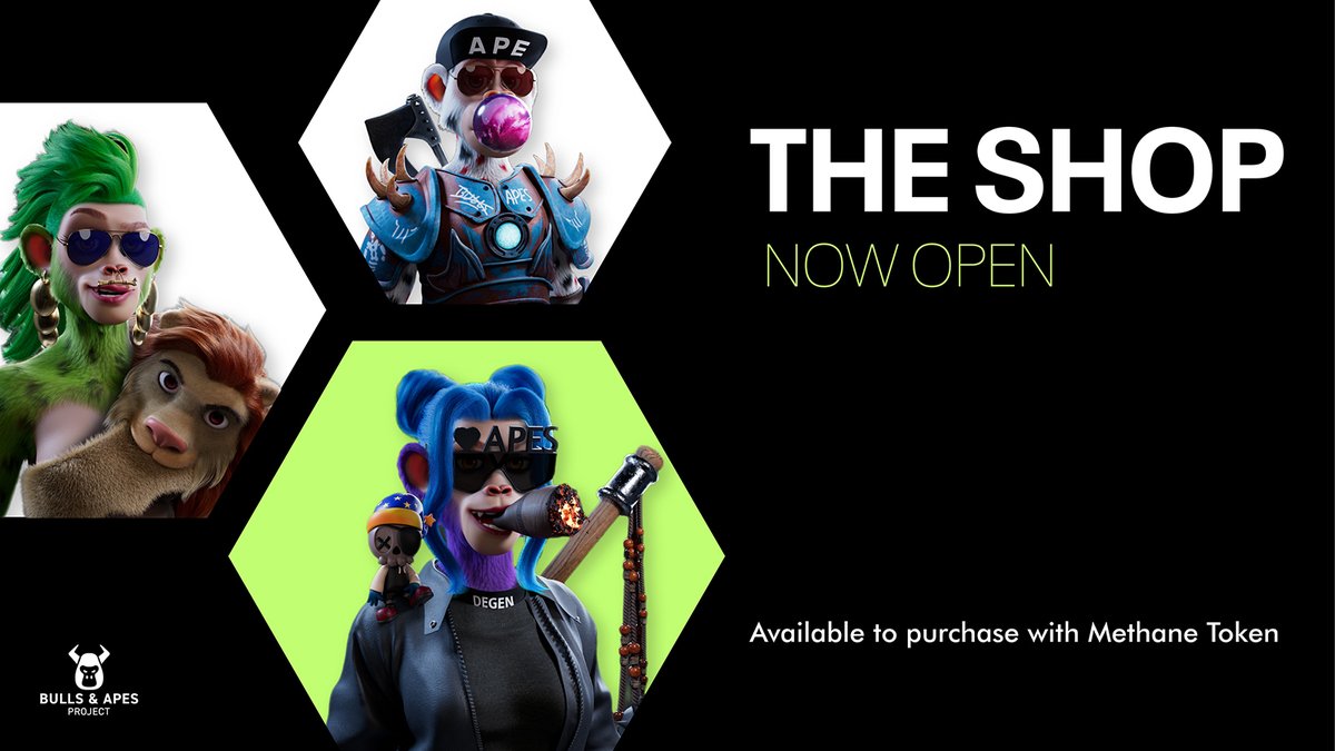 ANNOUNCEMENT! 📢

We're excited to launch THE SHOP &amp; our first Traits available to purchase!

When: NOW
How: $METH Tokens

Tokenized Community traits from <a href="/LazyLionsNFT/">Lazy Lions 👑</a> <a href="/ToyMories/">ToyMories & ToyPets</a> &amp; <a href="/bubblegumkids_/">Bubblegum Kids</a>

Start Shopping Now! Link below 

#BeBullish #TheShop #BuildTogetherGrowTogether