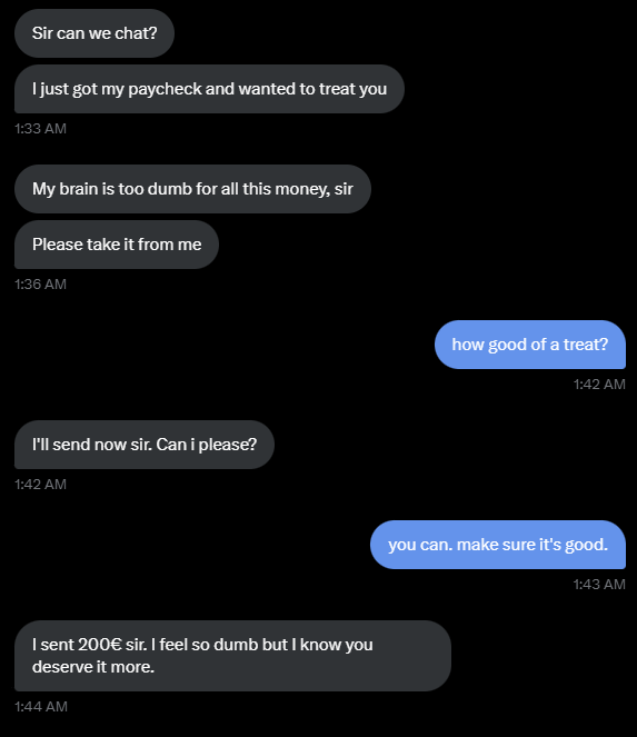 themindfxcker's tweet photo. dumb gooners get so happy when they ruin themselves.
just one more hour.
just one more $end.

https://t.co/ZqieGIpv5z

censoredforbetas humiliation prejac loserbate censored gooner goon findom cashsub paypig scamfetish scamdom catfishdom https://t.co/ksTzMFFtIt