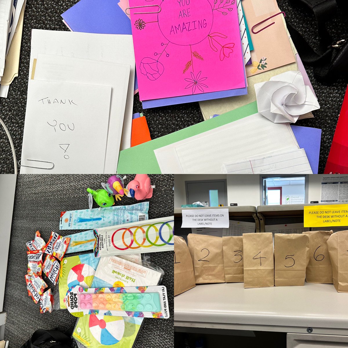 DrC_at_UMBC's tweet image. Another Spring semester gone, teared up: traditions that I treasure thank you cards for teammates and nonsensical fun prizes for guessing correctly @UMBC_CBEE Seniors are unforgettable and take a piece of me… how lucky to be part of their adventure @UMBC #UMBCengineering #ChemE