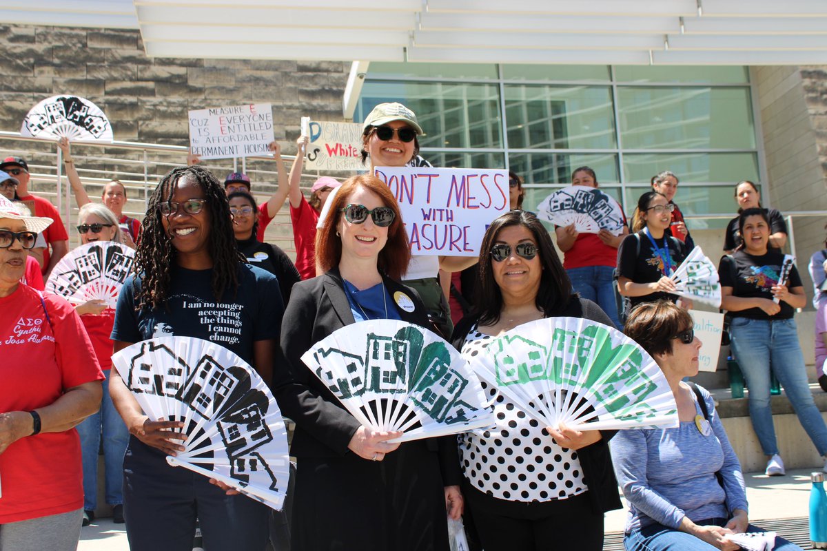 SVatHome's tweet image. 📢 What a remarkable coalition of advocates who showed up to protect Measure E today! Our work does not stop here, we need a compressive approach to addressing housing instability and the growing population of people without homes. Say NO to the proposed changes. #svathome