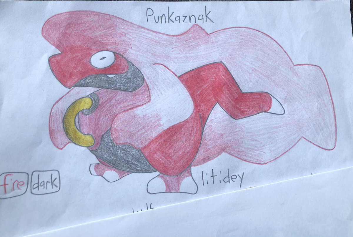 CeeBu7's tweet photo. @Truegreen7 My son wanted to submit his fakemon from his Pokémon region. He hopes you like them! The green one’s name is Wushikutasu, red one’s name is Punkaznak, &amp; the blue one’s name is Hibosue. https://t.co/4IlSg9CYP9