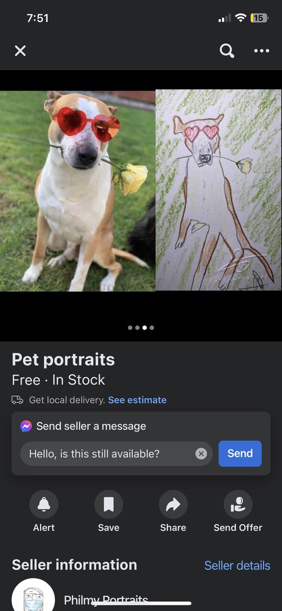 dejidejx7's tweet photo. Facebook really pisses me off, somebody really on facebook marketplace selling “Pet Portraits” 😭😭😭😭😭😭😭😭 https://t.co/fugRDqDbB6