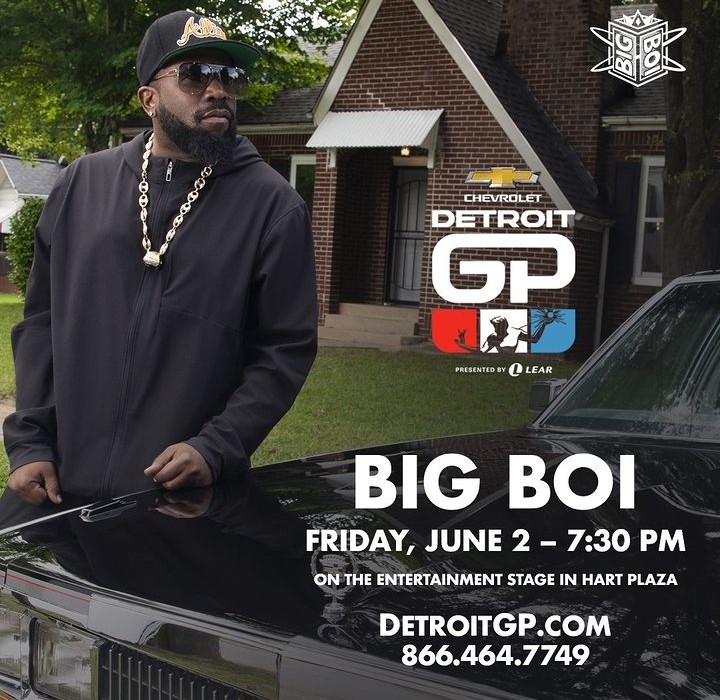 @bigboi 

Performing LIVE at Hart Plaza in downtown Detroit.

Friday, June 2 at 7:30 p.m. 

FREE Public Race Weekend Concert.

DetroitGP.com 

#Detroit #windsor #Grandrapids #Jacksonmi #lansingmi #porthuronmi #detroitgp2023 #DetroitGP #Cleveland #Toronto #waynecounty