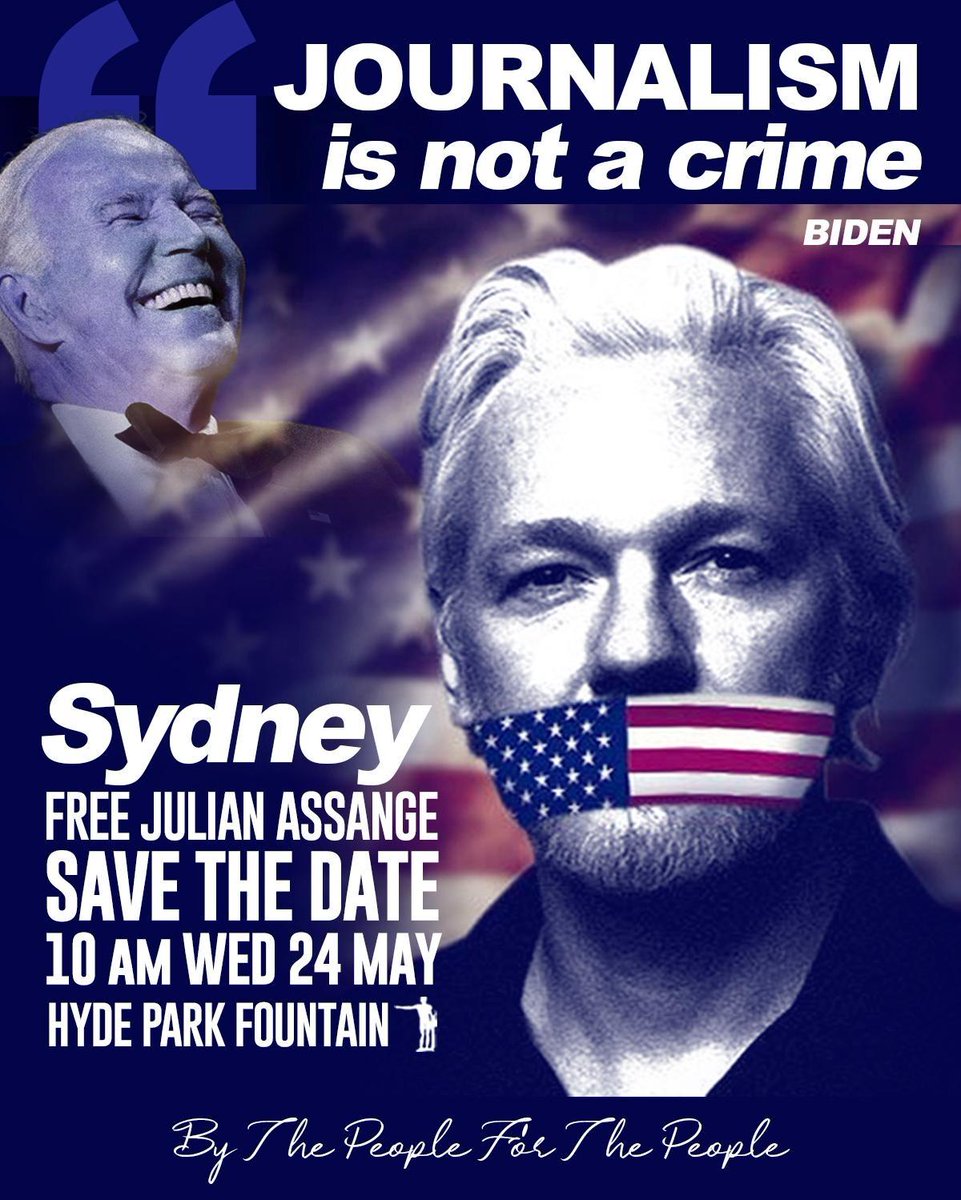 amelia_otto11's tweet photo. @Stella_Assange With or without Biden the Australian people will unite to demand Julian Assange be freed.  The Sydney rally 24th May IS STILL ON!!📣✊📢🇦🇺
#FreeJulianAssange
#ProtestBiden https://t.co/zCstTgWbu9