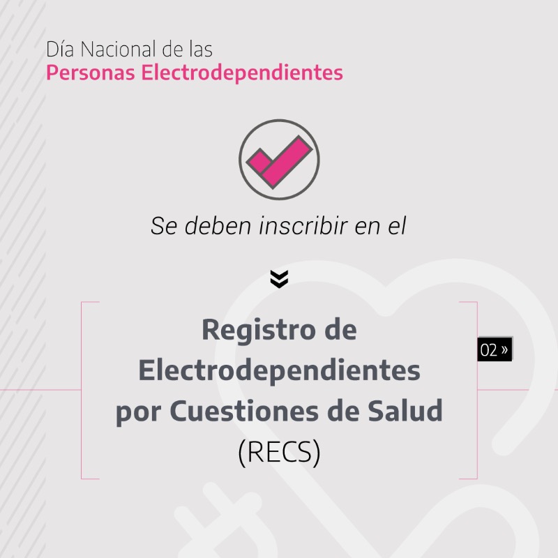 MinSalud_Ar's tweet photo. ✅La Ley 27351 establece la gratuidad del servicio eléctrico para todas las personas Electrodependientes inscriptas en el Registro de Electrodependientes por Cuestiones de Salud (RECS).

🔹Realizá el trámite llamando al 0800 222 1002 (opción 9) o ingresando acá ⬇️