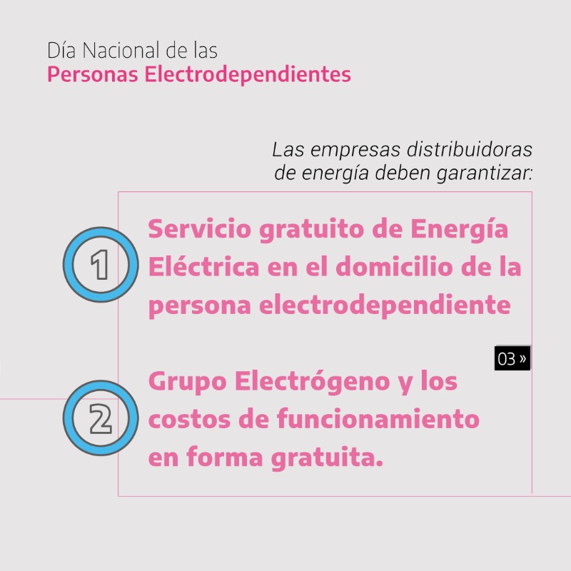 MinSalud_Ar's tweet photo. ✅La Ley 27351 establece la gratuidad del servicio eléctrico para todas las personas Electrodependientes inscriptas en el Registro de Electrodependientes por Cuestiones de Salud (RECS).

🔹Realizá el trámite llamando al 0800 222 1002 (opción 9) o ingresando acá ⬇️