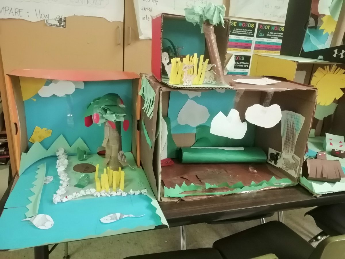 WednesdayAMJ's tweet photo. PBL - Diorama of an ecosystem https://t.co/P2Wp34aqGh
