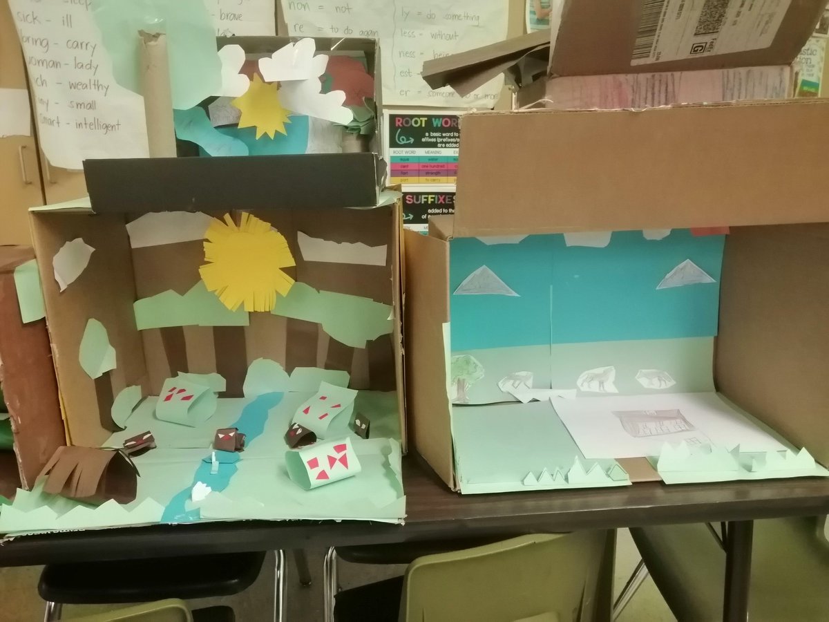 WednesdayAMJ's tweet photo. PBL - Diorama of an ecosystem https://t.co/P2Wp34aqGh
