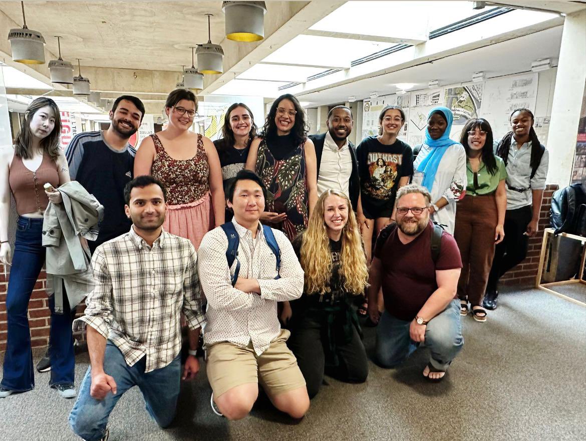sirjLab's tweet photo. Our fearless leader @mdhDuBois stopped by today, and we were so happy to see him at our last lab meeting of the semester!😄 It was great to hear about what everyone has been doing during spring 2023! We are already looking forward to next year.👏💧 #urbanplanning #stormwater https://t.co/9DTcH4CTrS