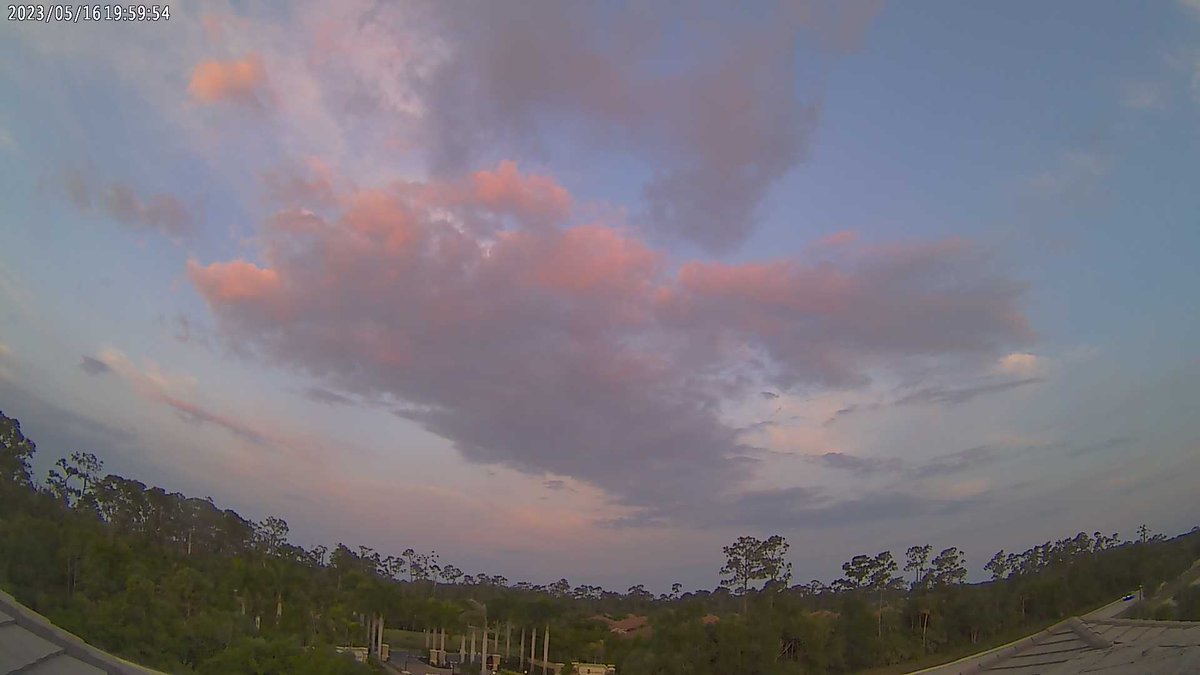 Estero Fire Rescue at sunset and it's 82.6 F.