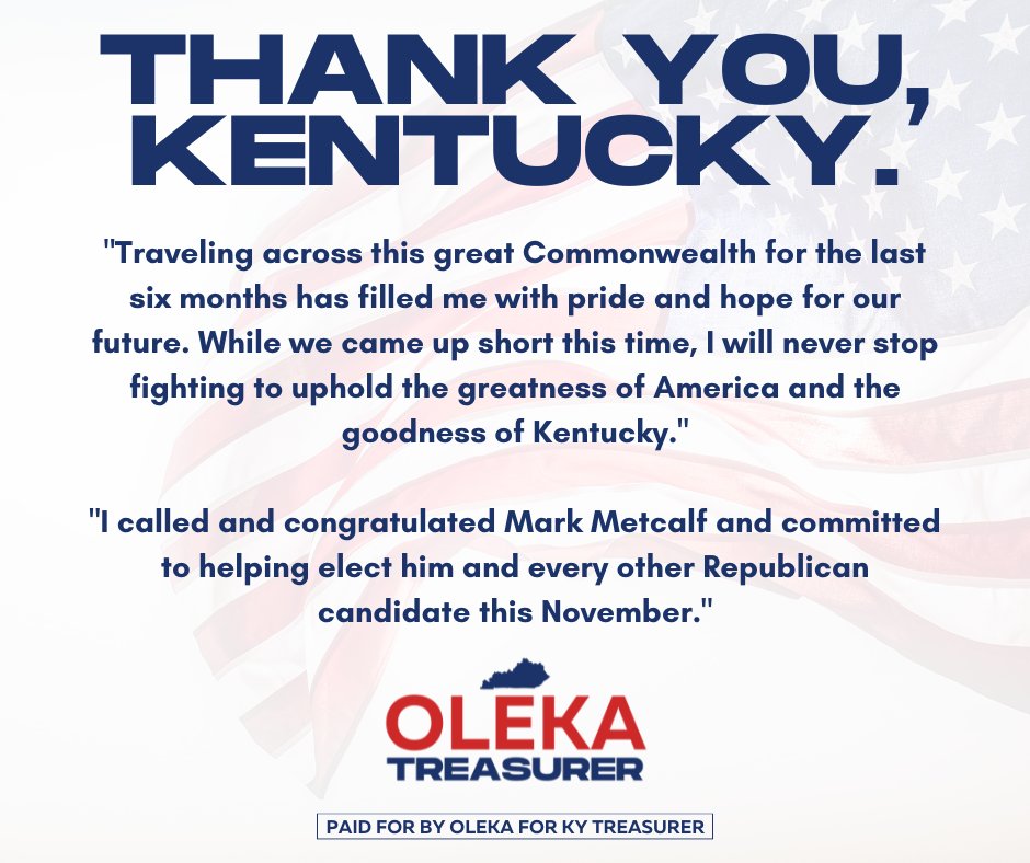 OlekaforKY's tweet photo. Thank you, Kentucky! https://t.co/YkFJuZBT8z