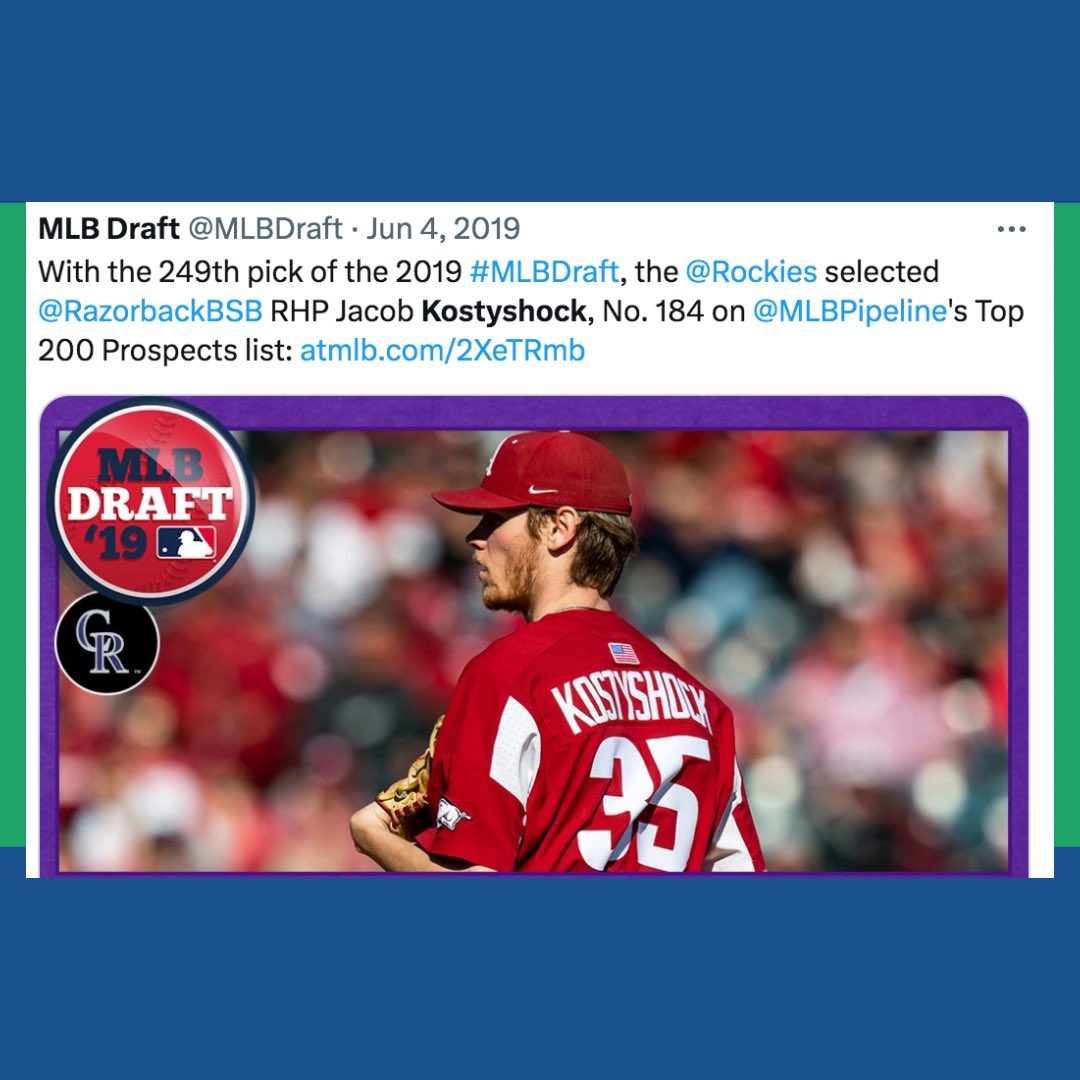 Blake Street Banter ⚾🌮 (@blakestbanter) on Twitter photo Jake Kotsyshock is a Goat.
After missing all of 2022 due to Tommy John the 8th round pick out of Arkansas made quick work of the NWL.
Welcome to Hartford <a href="/JakeKostyshock/">Jacob Kostyshock</a> Jake Kotsyshock is a Goat.
After missing all of 2022 due to Tommy John the 8th round pick out of Arkansas made quick work of the NWL.
Welcome to Hartford <a href="/JakeKostyshock/">Jacob Kostyshock</a>