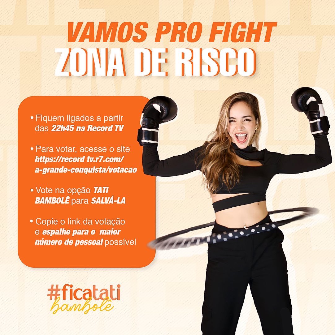 TatiBambole's tweet photo. EIII GALERINHAAAA
Quem aí vai ajudar a nossa Bambolete na votação de HOJE???
Precisamos MUITO!! 🥺
#timeTati #AGrandeConquista https://t.co/YCaGeWVrMx