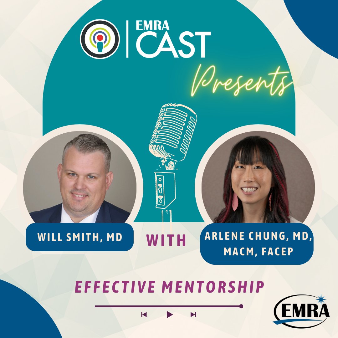 emresidents's tweet photo. 🎤NEW episode - Mentorship is a huge part of physician success in medicine. EMRA*Cast host @WTSmithMD speaks with one of the greats, @ArleneSujin about what it takes to be an effective mentor and mentee.

Full episode - https://t.co/JVRiLclrzc

#emresidents https://t.co/71up1ZQblK