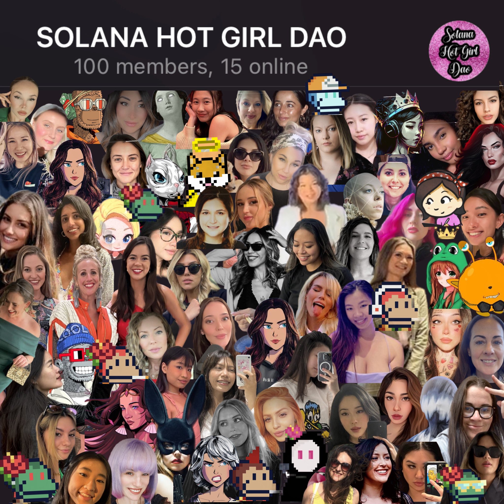 SHGC on X: Celebrating 100 women officially in Solana Hot Girl DAO today  💞 t.coJMRpRF7YJh  X