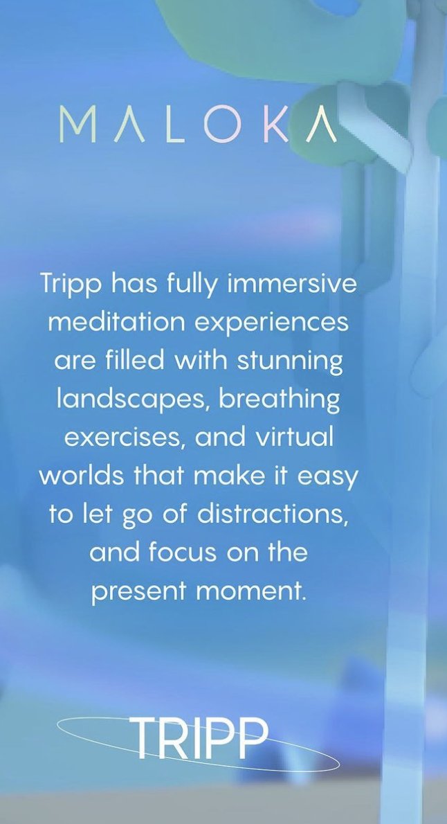 MalokaMetaverse's tweet photo. We are so ecstatic to be included in @metaโs article on 5 Meditation Apps to Increase Your Well-Being ๐ค
Check out all of the games included on @metaquest!
#MindfulnessApps #CozyGaming #PlayMaloka https://t.co/FVdKjGhzof