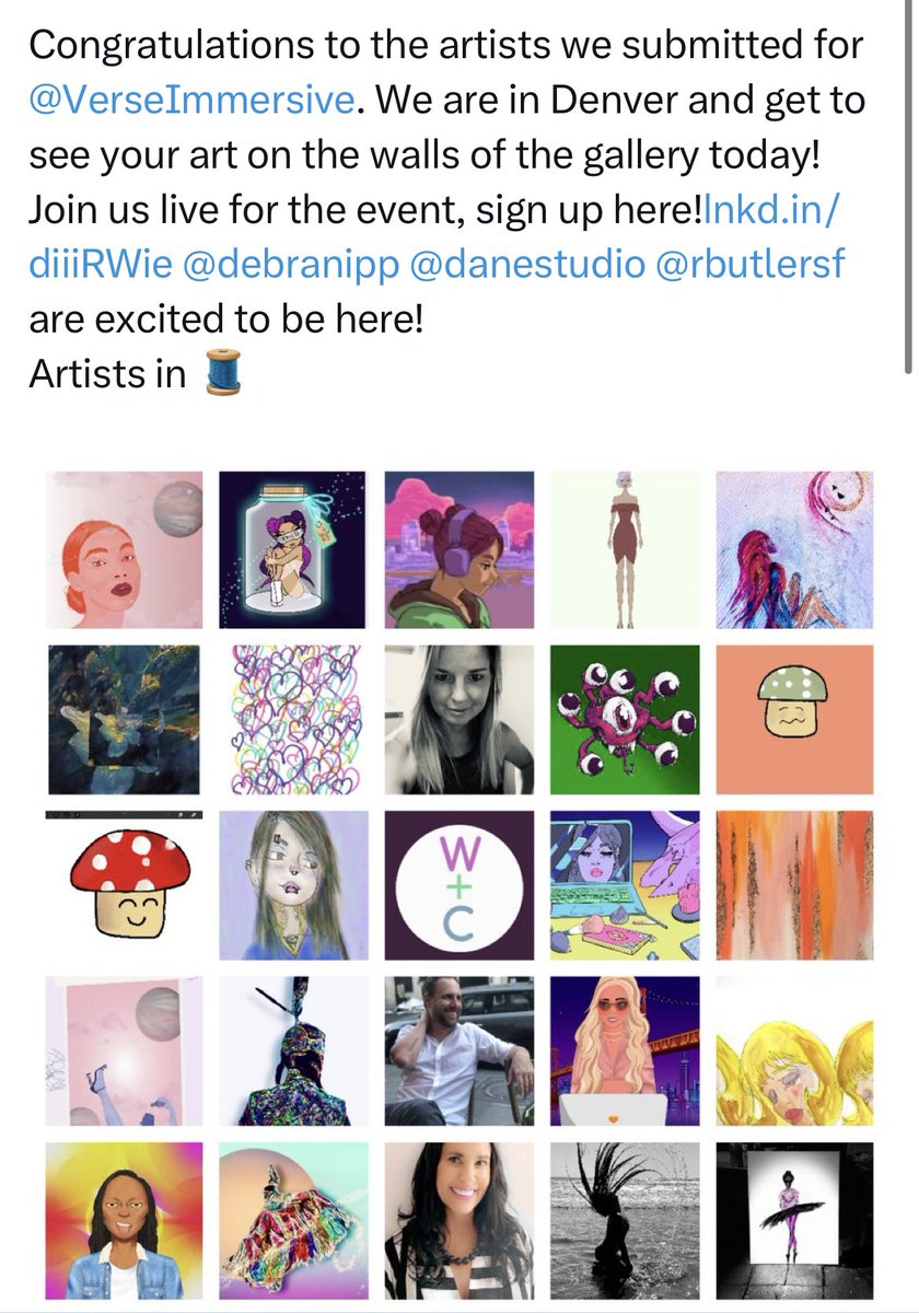 Flashback to last April.  We began as a web3 safety project for women <a href="/womxn_crypto/">WomxnCrypto🤗 🦹‍♀️</a>

We partnered with Verse immersive in Denver, where we made a statement by curating digital art created by all female artists for their virtual gallery.
