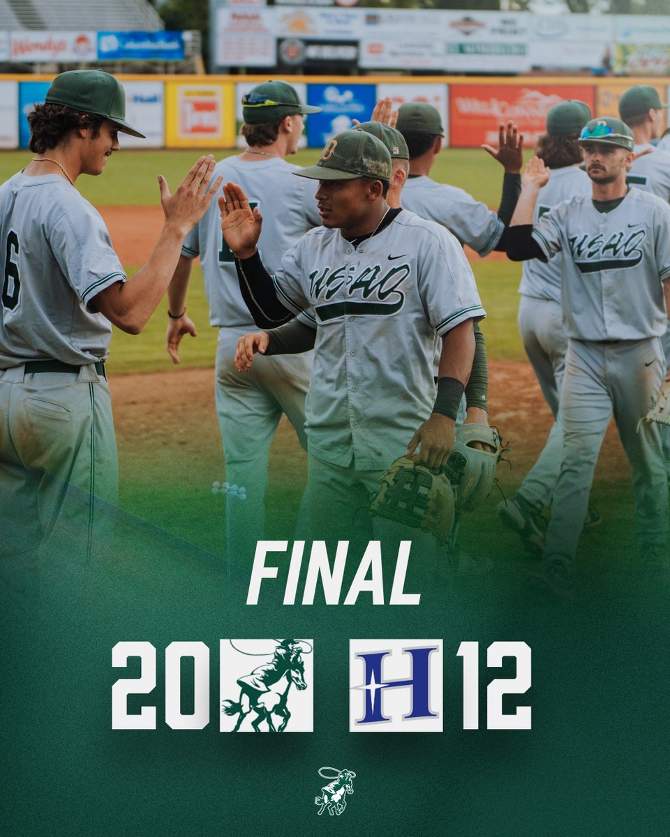 DroverAthletics's tweet photo. The Drovers stay alive and eliminate #1 Hope International‼️

Gaunt: 2-5, 3 RBIs, 2B, HR
Hansen: 3-4, 3 RBIs, HR
Martinez: 4-6, 4 RBIs, HR
Butz: 8IP, 10H, 12R, 3BB, 10Ks

#DroverDUB x #DroverNation🐎 https://t.co/L6NRg14knm