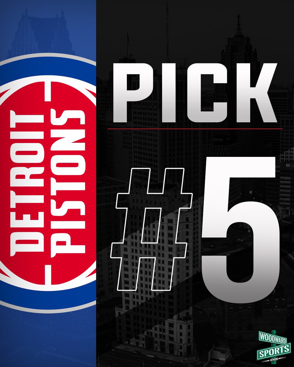 woodwardsports's tweet photo. The Detroit Pistons will select 5th overall in the 2023 NBA Draft. 

#Pistons #NBA https://t.co/yk0GNytVYI