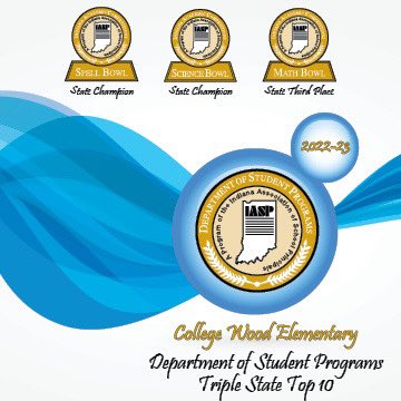 Congrats to CWE in achieving recognition as a Triple State Top 10 school for the 2022-23 IASP Department of Student Programs contest year! What an accomplishment! We are incredibly proud of our students! Thank you to the CWE teachers that helped them achieve these goals! ❤️