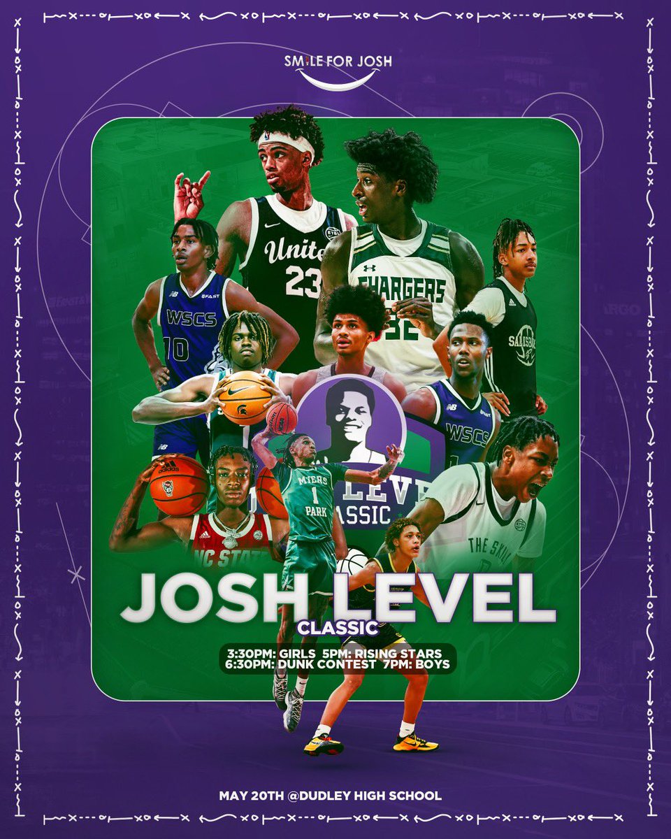 TheHoopState's tweet photo. 🚨THIS SATURDAY🚨
The 8th Annual @TheJLClassic hits Dudley HS this Saturday 🏀 doors open at 3PM with 3 games + dunk contest
you are not going to want to miss this..😳
#HoopState #TheJoshLevel #SmileForJosh https://t.co/yB18sX5qqg