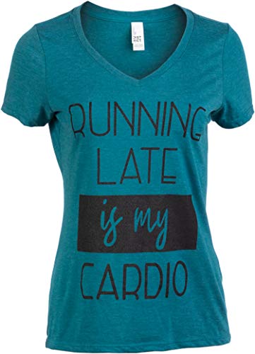 Running Late is My Cardio | Funny Saying Sarcastic Workout Mom Joke Women's Fitness V-Neck T-Shirt-(Vneck,S) - amazon.com/dp/B07VPLD9R6?… #funnyquotes #giftsforher #inappropriategifting #giftingideas