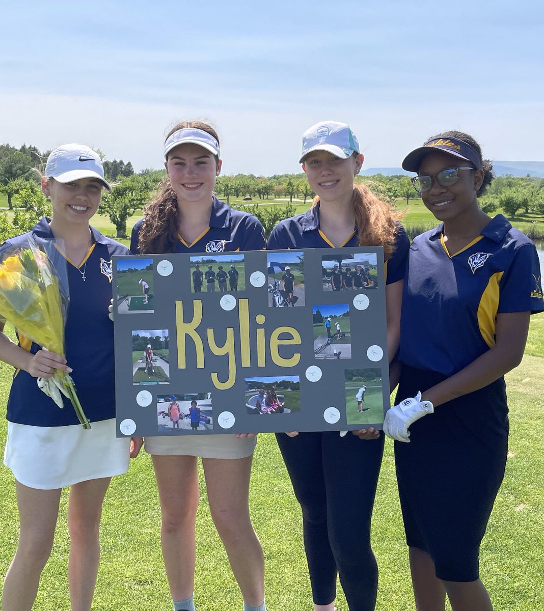 🌟 Congratulations to lone senior on her senior day, Kylie VanZandt. 
Kylie led her team to their 2nd consecutive division girls golf title🥇!
Great work by all team members. They will compete in next Tuesdays sectional championship at Apple Greens . <a href="/HighlandCSD/">Highland CSD</a> <a href="/huskynation845/">The Pack</a>