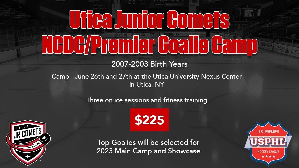 *CALLING ALL GOALTENDERS*
Register for our NCDC/Premier Goalie Camp using the link below ⬇️

uticajrcomets.sportngin.com/register/form/…