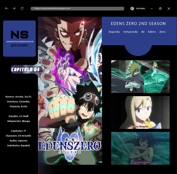 fansubdb_esp's tweet photo. Edens Zero 2nd Season 04 https://t.co/2F6ES4F5cC https://t.co/wcBHaShmDw