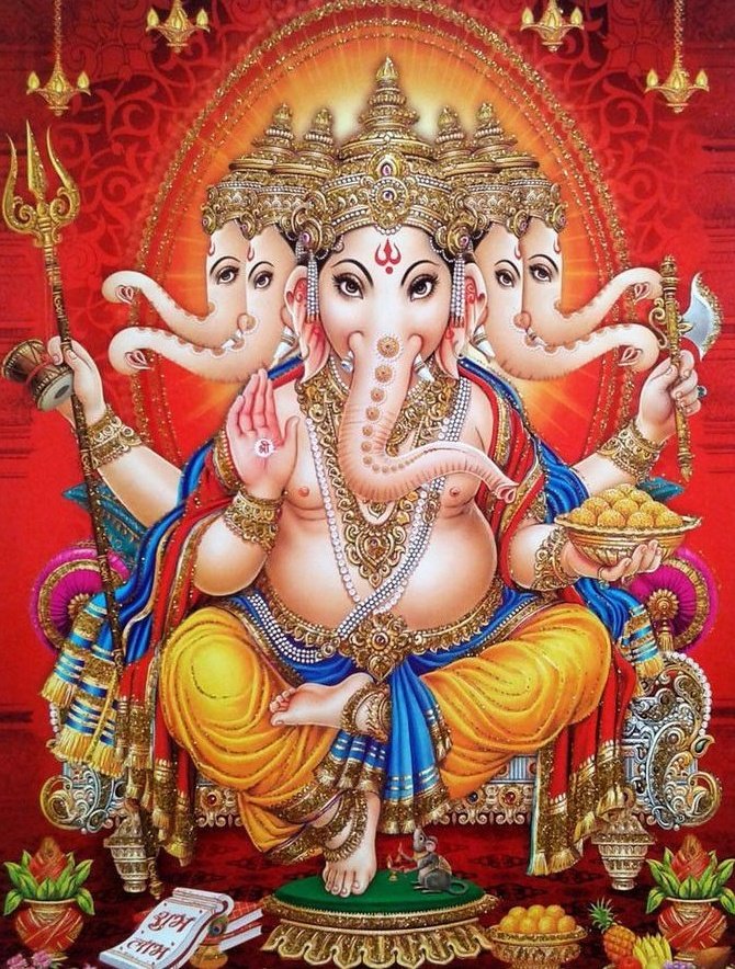 पंचमुखी गजानन महाराज दिव्य दर्शन रूपम् गोविंदा❣️