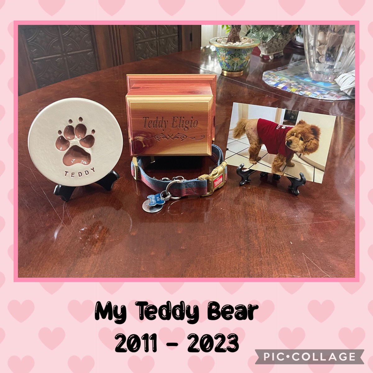PinkEligio's tweet photo. Reunited with my sweet furry baby again! I miss you Teddy Bear! 💖🌸💖
.
.
#teddybear #chowchow #chowchowlovers #rip #doggyheaven https://t.co/vpbGYacyRx