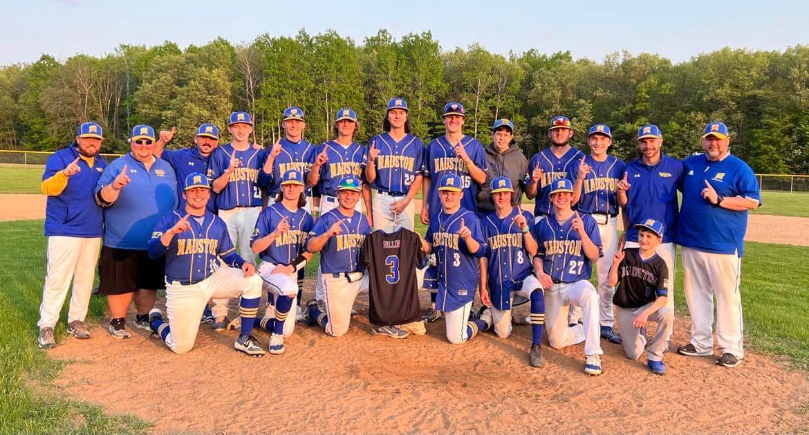 MaustonBaseball's tweet photo. Mauston 4 Westfield 0. Massey and Scott combine for a no-hitter. Massey with 10k’s &amp; Scott w/ 2k’s. Massey 3x4, Gallagher, Suhr, Tougas, Scott all with one hit. MHS finishes 9-1 in SCC and conference champions and is 15-2 overall. #OneTeam https://t.co/Myk6kCy9rb