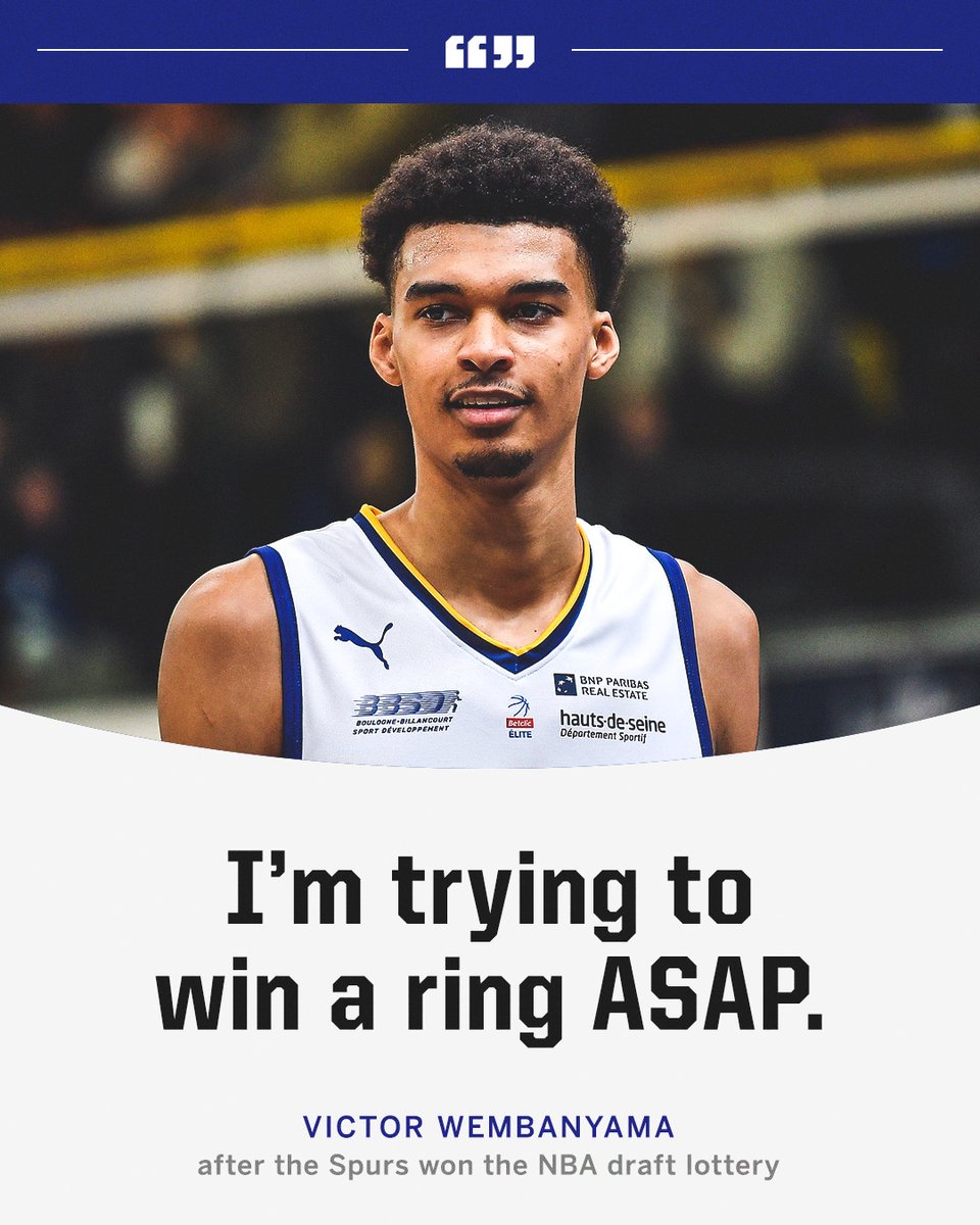 espn's tweet photo. Wemby has his eye on the prize 🏆 https://t.co/O2JiH9ZQ7A