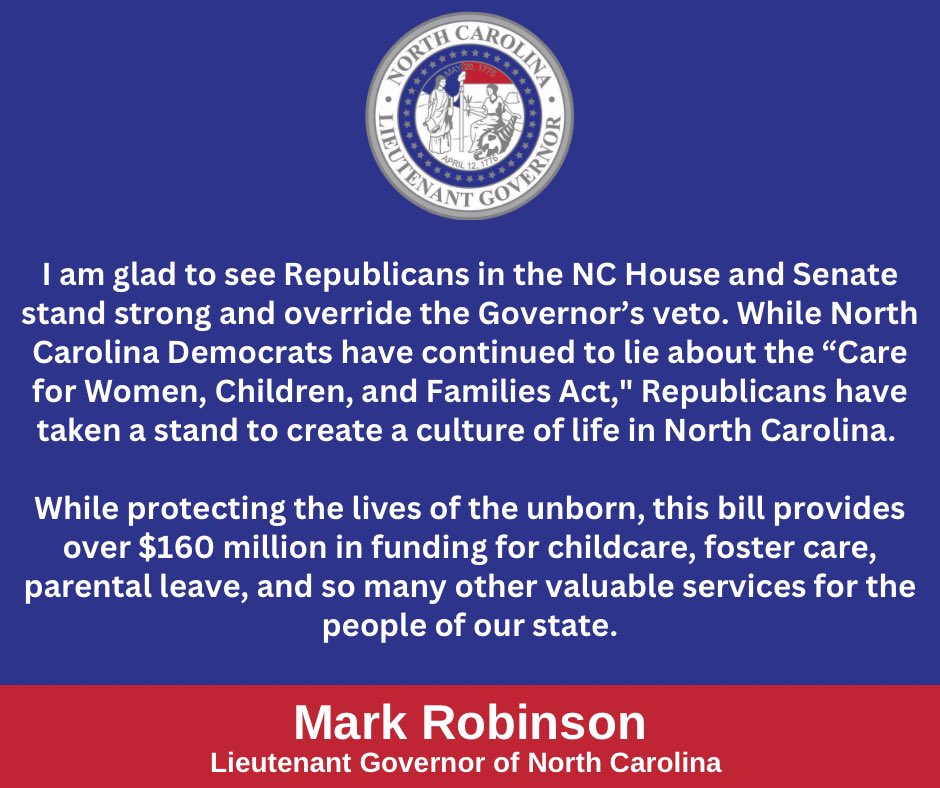 Mark Robinson on Twitter "Lieutenant Governor Robinson’s statement on