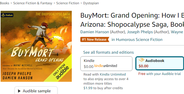 We're number 1! Come listen to a free chapter on youtube youtube.com/watch?v=vSHRTc… Get the audiobook at amazon.com/BuyMort-Openin… And thanks everyone for your support! #scifi #books #dystopia #apocalypse #audiobook #audio #youtube