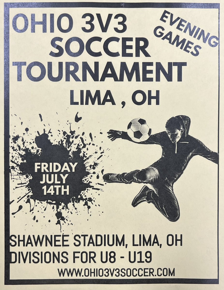 SHSGirlsSoc's tweet photo. Come out and join us on July 14th for a 3v3 tournament. Bring your friends, teammates, or family and have fun competing! Click the link to register!⚽️🙌
https://t.co/ESFh5h6FfH https://t.co/1MKZC7uydk