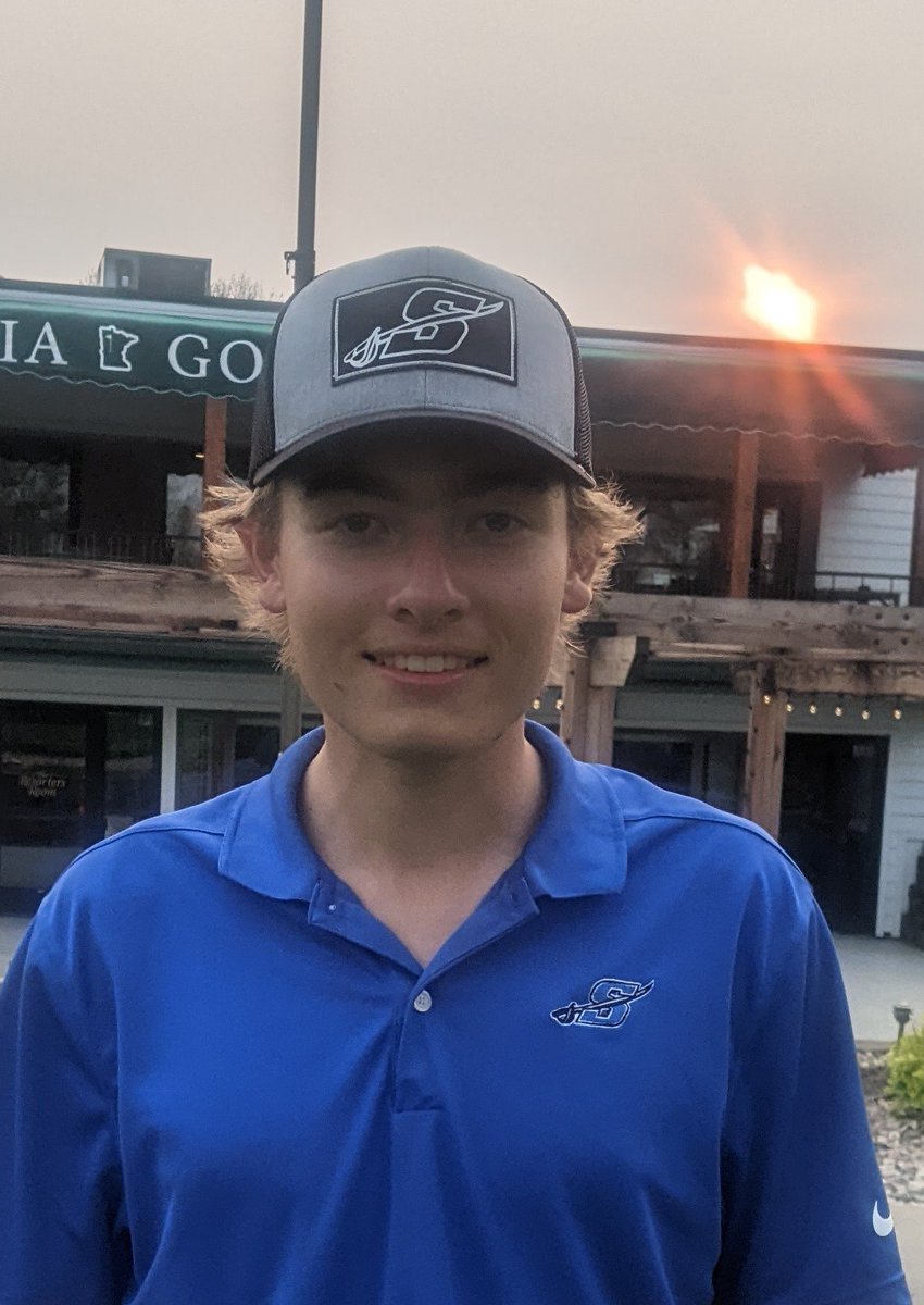 sartellboysgolf's tweet photo. Another record setting night for the Sabres! Junior Lance Hamak set a school record with a 7-under 65 to lead the Sabres to a CLC victory @ Alexandria! @gosartellsabres @KNSIsports @SCTimesScores @WJONSports https://t.co/CUKoFmES49
