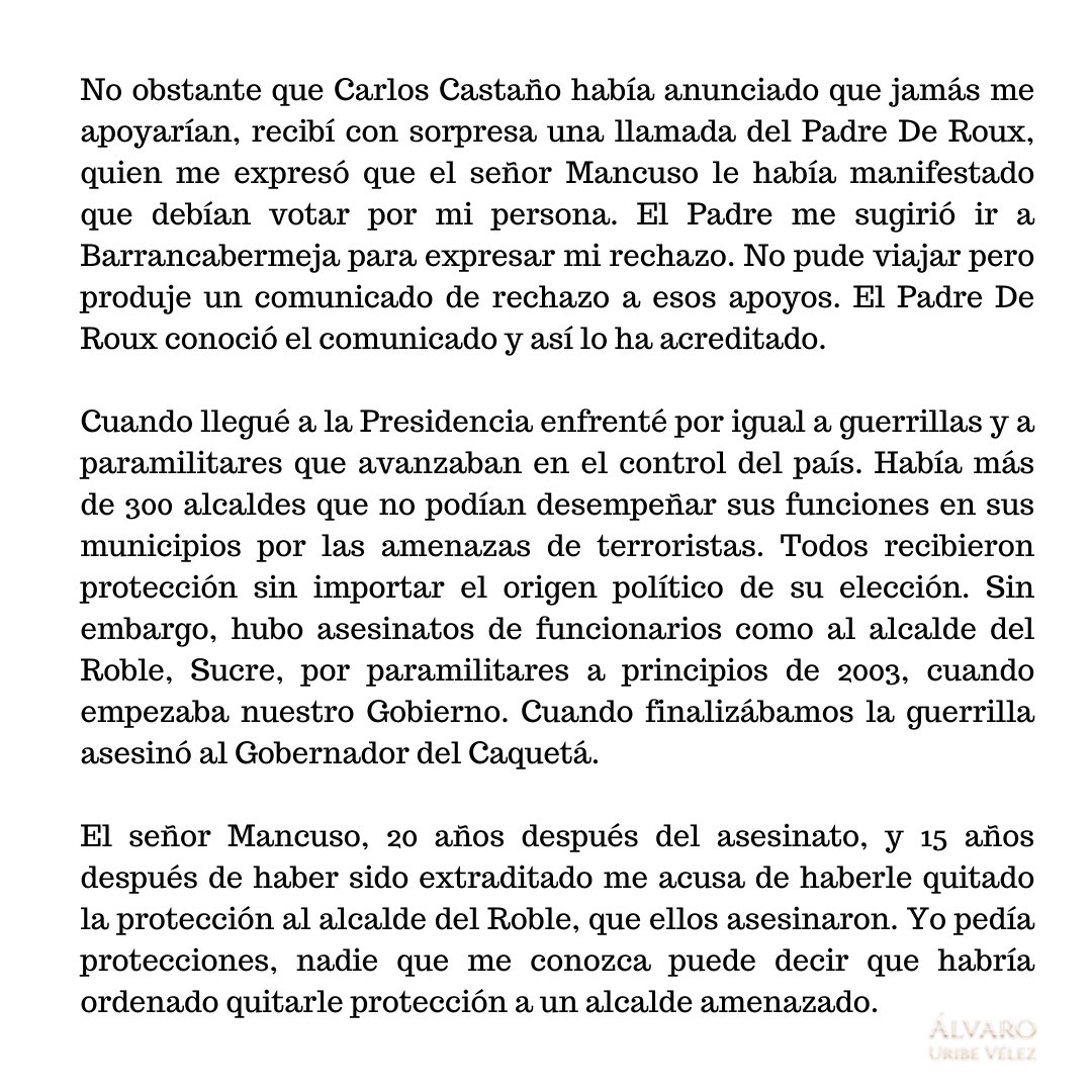 Álvaro Uribe Vélez tweet media