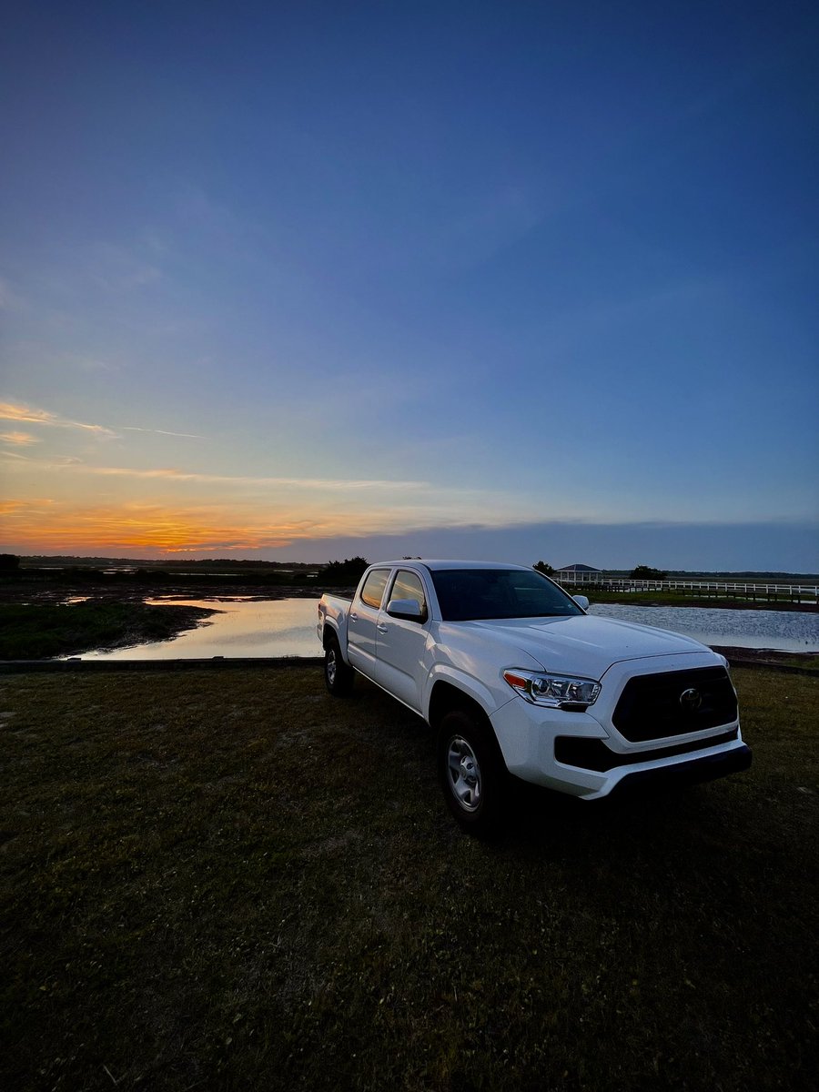 Another #WrightsvilleBeach sunset featuring my (rental) Tacoma.